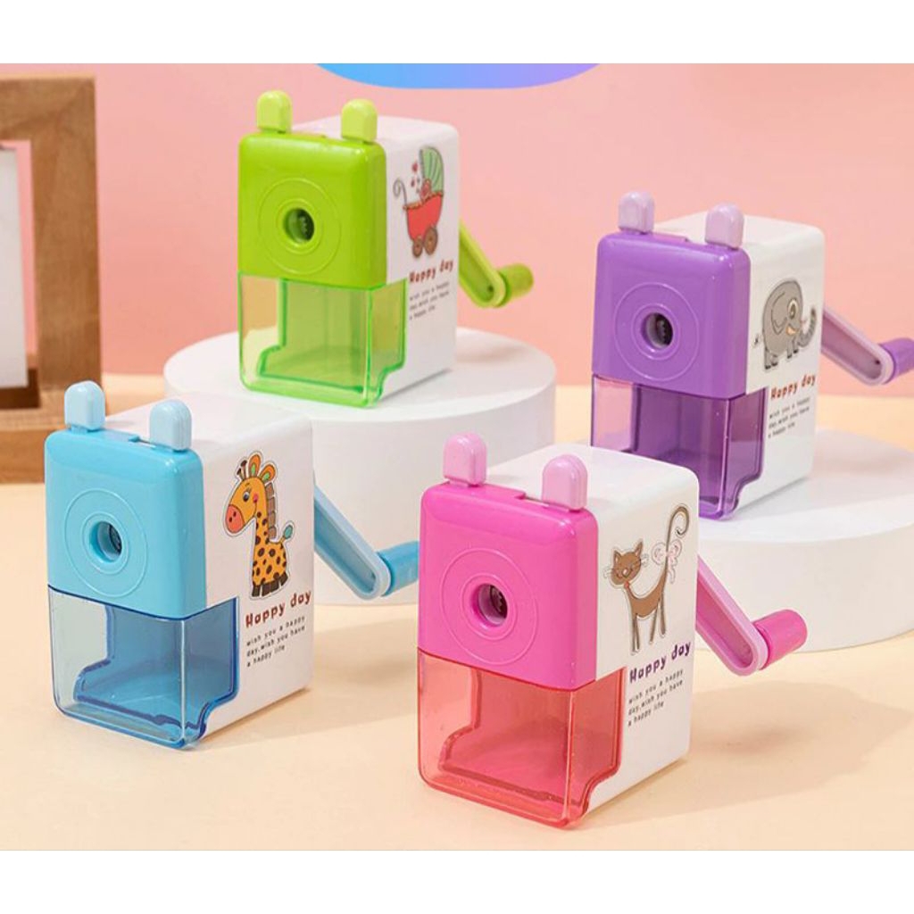 

Rautan Serutan Pensil Putar Gaya Kartun Sharpener Rautan Meja