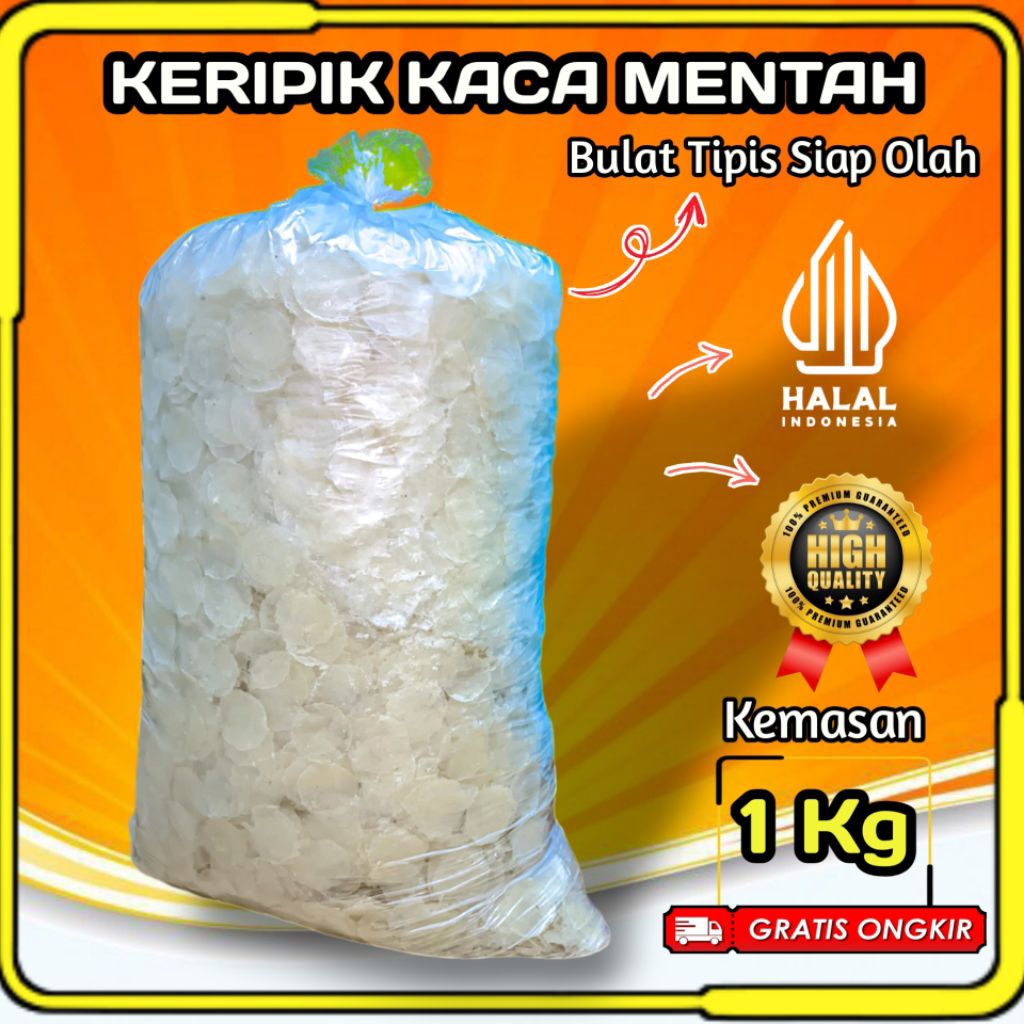 

Keripik Kaca Mentah 1Kg / Kripca Mentah Siap Olah Langsung Dari Produsen Termurah