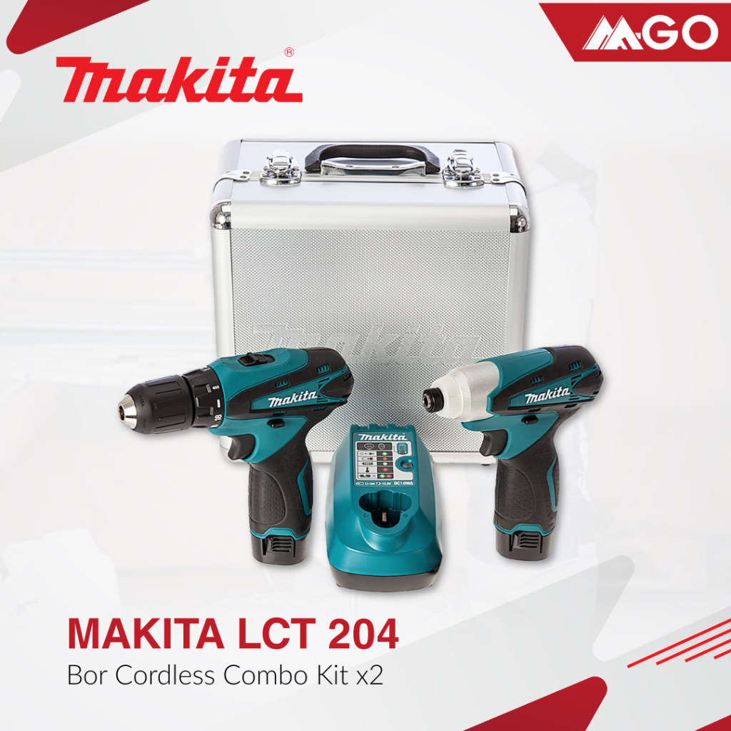MAKITA LCT 204 Bor Cordless Combo Kit Set (DF330D + TD090D)