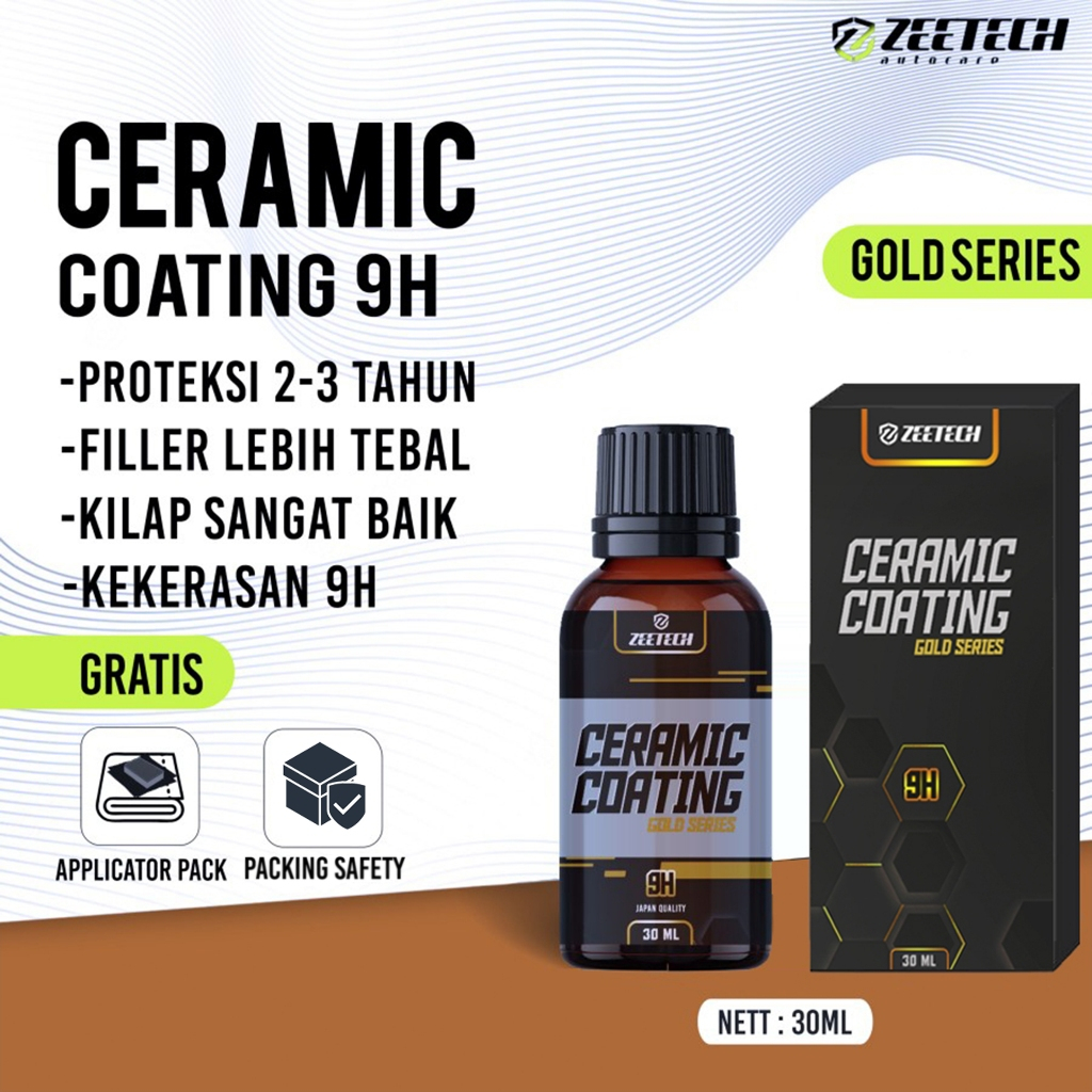 Nano Ceramic Coating Zeetech Gold Series 9H Mobil Motor Helm