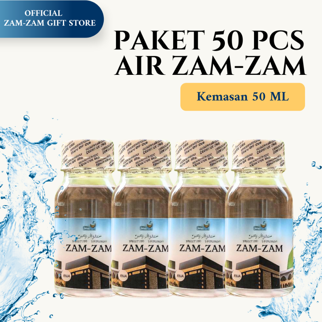 

[PAKET 50 BOTOL] AIR ZAM ZAM ASLI ORIGINAL 50 ml