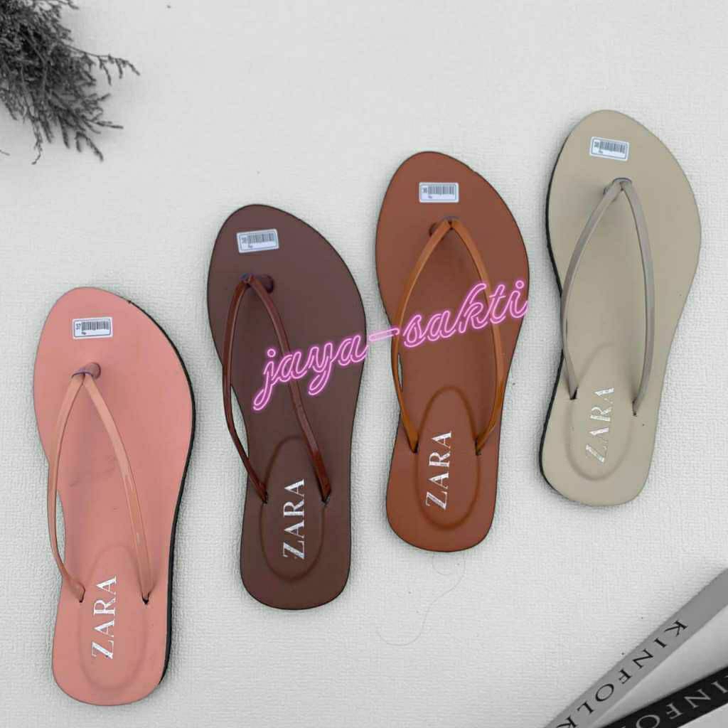 sandal jepit wanita zara sandal jepit terbaru bahan ase karet zara