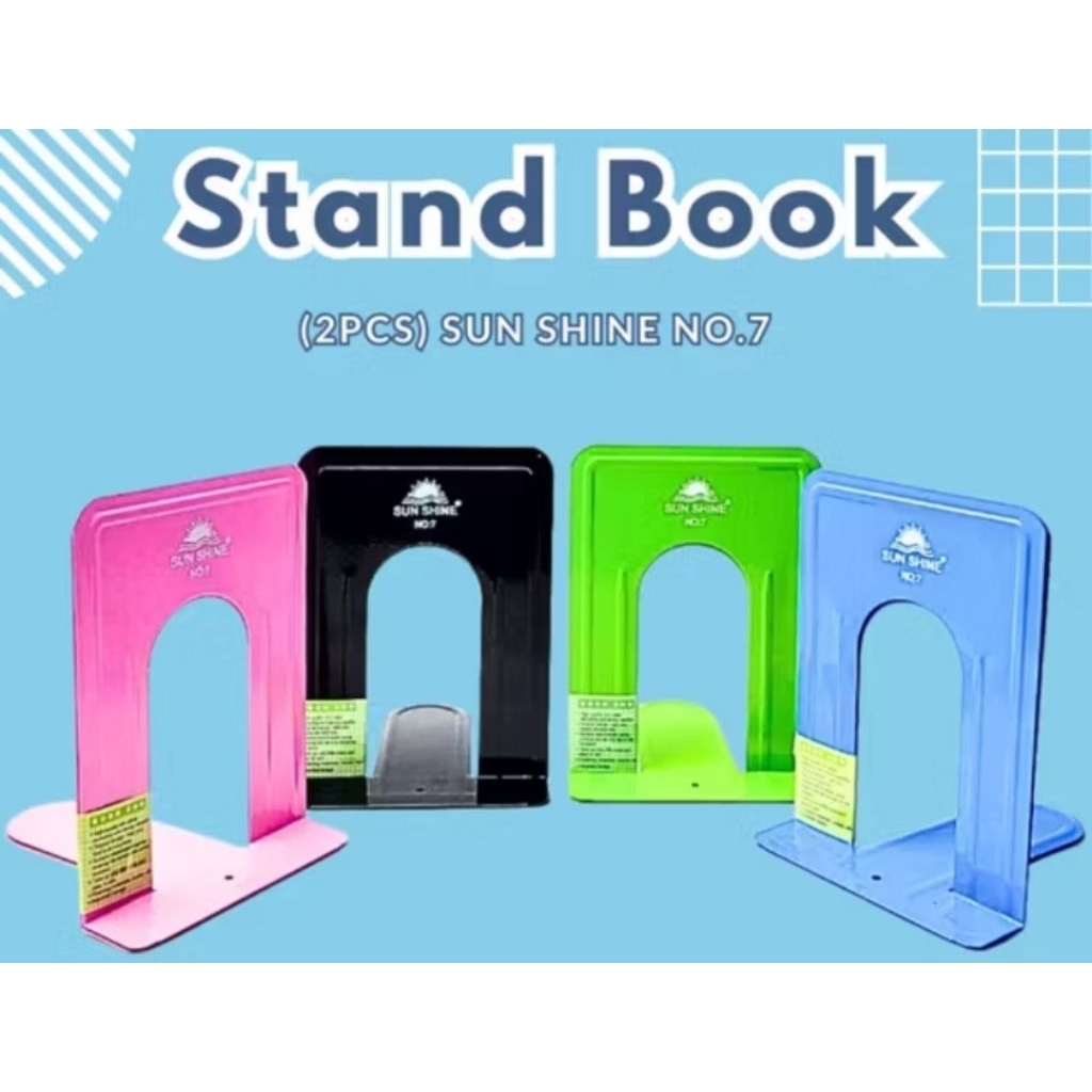 

(2 pcs) Penyanggah Buku Besi/Sandaran Buku/ End Book/Book Stand Sun Shine 8866-7
