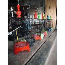 JUAL SANGKAR PLECI HELOPED 1 DUS 10 SET LENGKAP TEBOK BINTANG WARNA KANDANG BESI BULAT SOGON KONIN