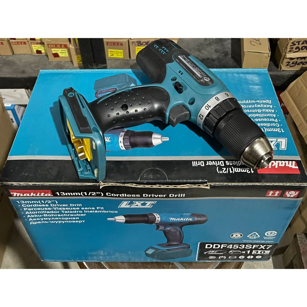 Makita DDF453SFX7 Mesin Bor Baterai 13mm / Cordless Driver Drill Makita DDF453 SFX7