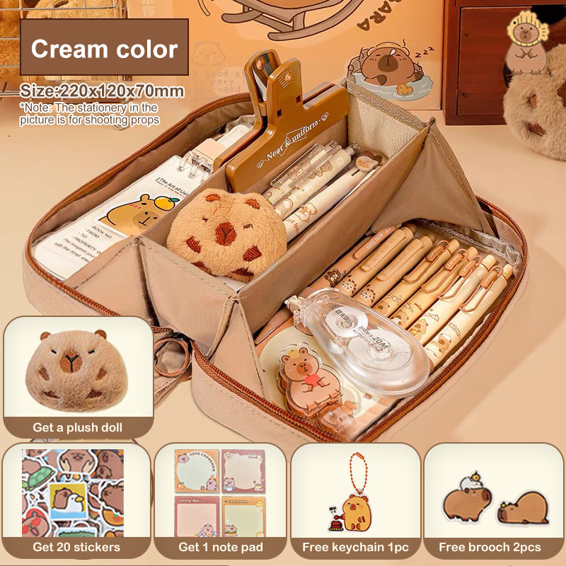 

Capybara Pencil Case Large Capacity School Pencil Cases Back To School Pencil Pouch Aesthetic