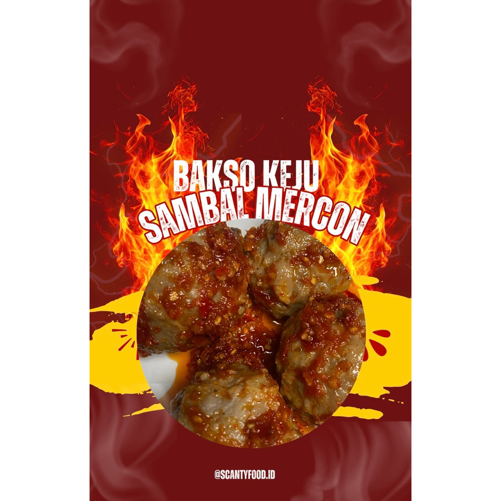 

BAKSO URAT SAPI KEJU LUMER/MOZZA SAMBAL MERCON