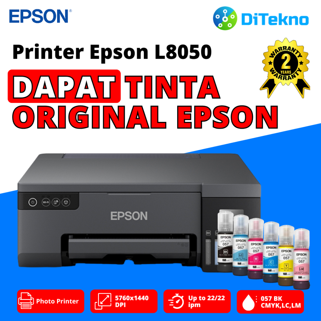 Epson Printer L8050 Photo Printer Original Tinta