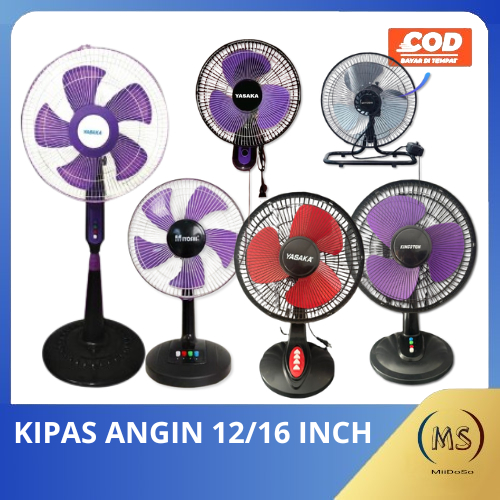YASAKA Kipas Angin 16" & 12" & 8"/Kipas Angin Berdiri, Kipas Angin Duduk, Kipas Angin Dinding/Kipas 