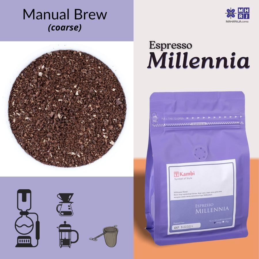 

Kopi Berjuta Cangkir Kambi Millennia Espresso Blend 1kg Coffee Biji Kopi Bubuk Minuman Kopi Hitam