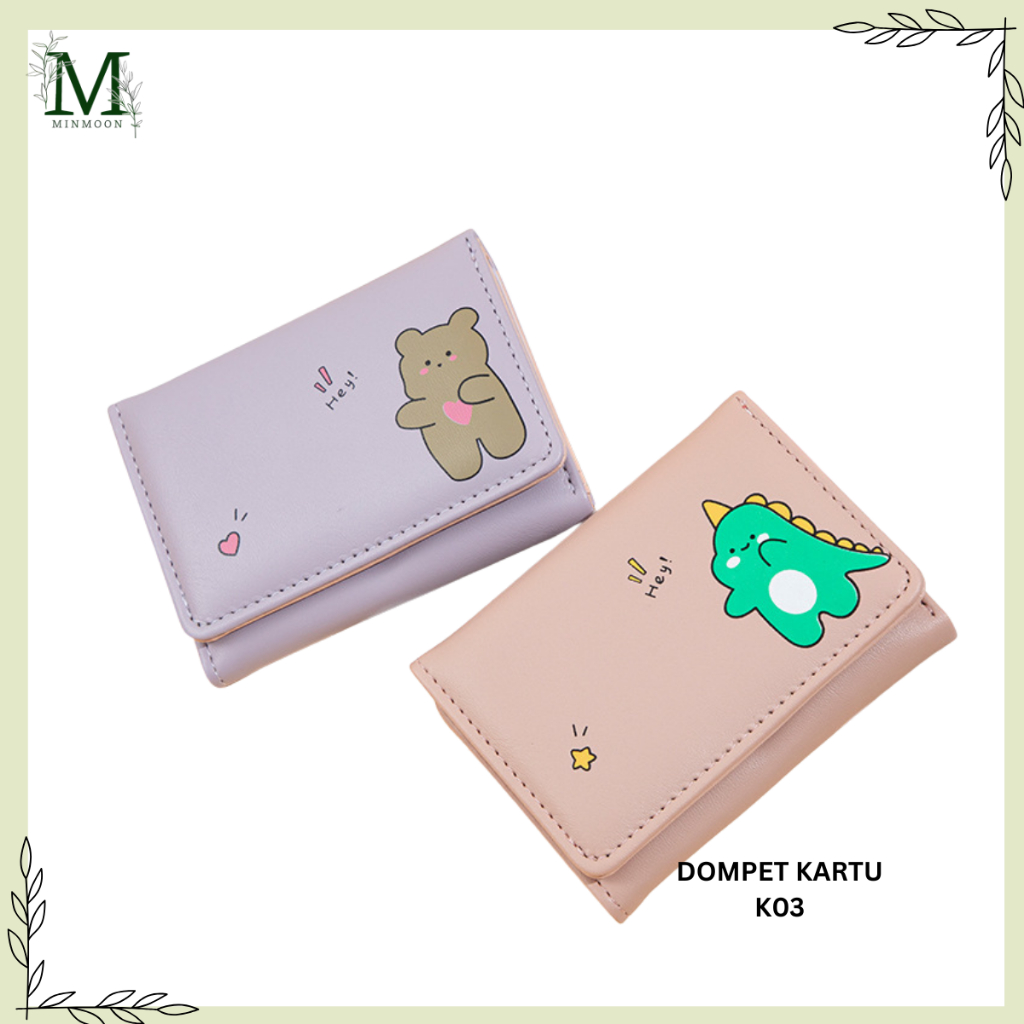 MINMOON - DOMPET KARTU K03 DOMPET WANITA KECIL AESTHETIC TAS IBU IBU KEKINIAN ELEGAN TAS MINI