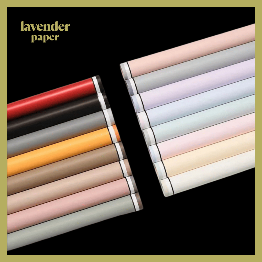 

Flower Wrapping Paper Double Frame Border Line Cellophane Kertas Buket Bunga Cellophane Florist KB036