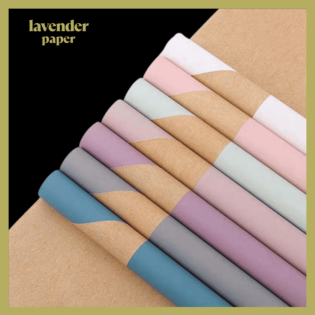 

Isi 20 LEMBAR Flower Wrapping Paper Bi Color Kraft Cellophane Kertas Bunga Buket Wrapping Paper Bicolor Vintage KB035