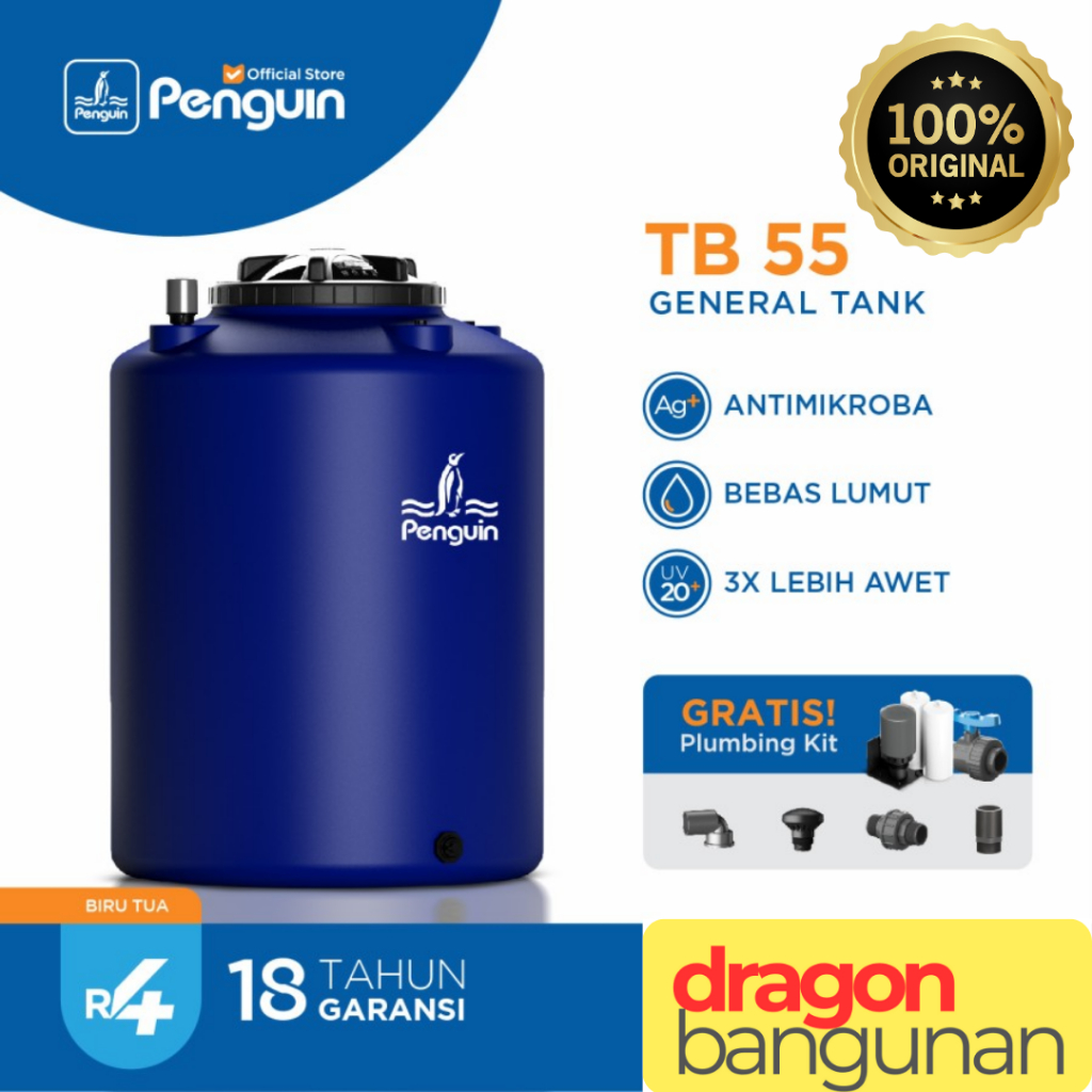 Penguin TB 55 Biru Tua / Toren Penguin 500 Liter / Tangki Air Penguin 500 Liter