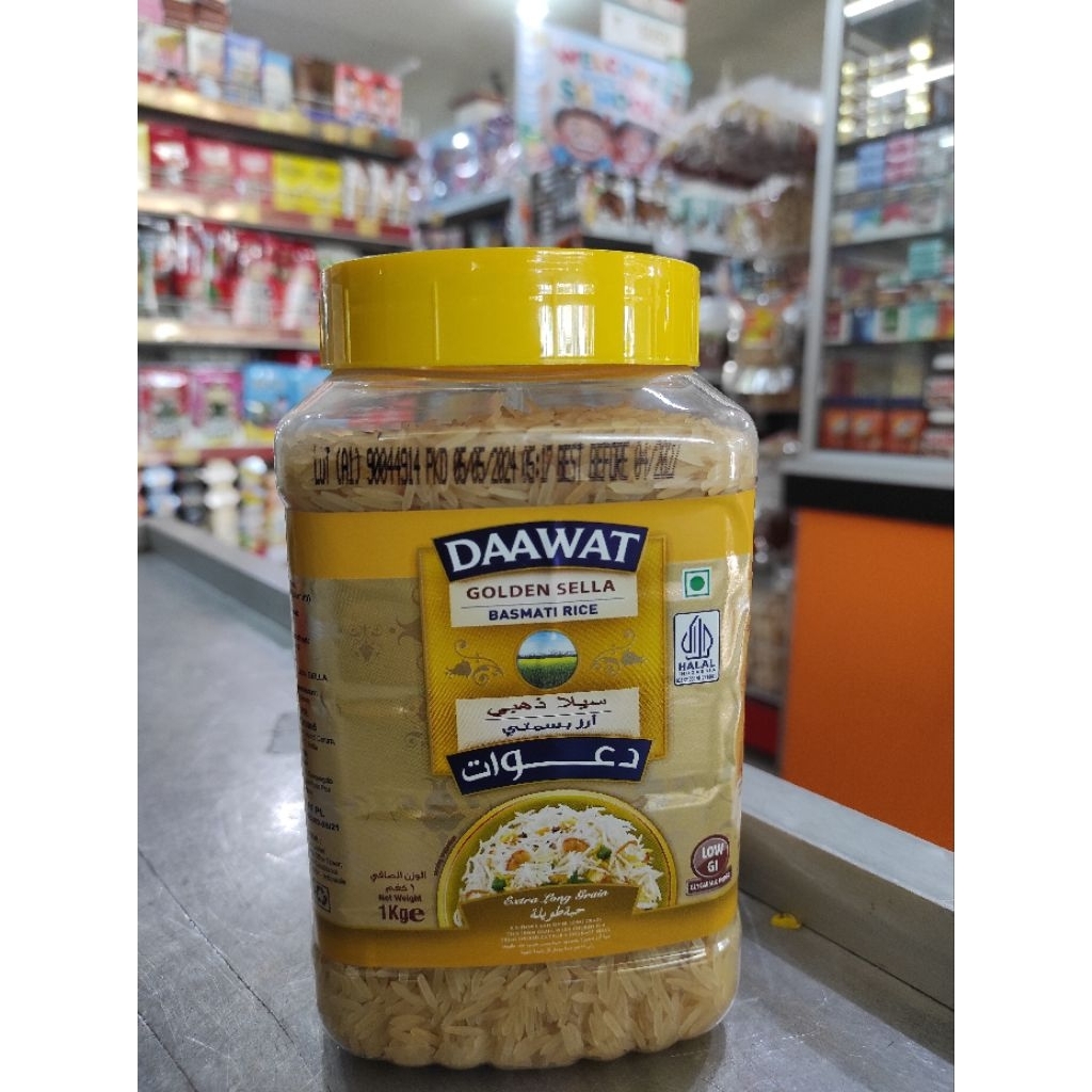 

Beras Basmati Daawat Golden Sella 1kg - Kemasan Toples