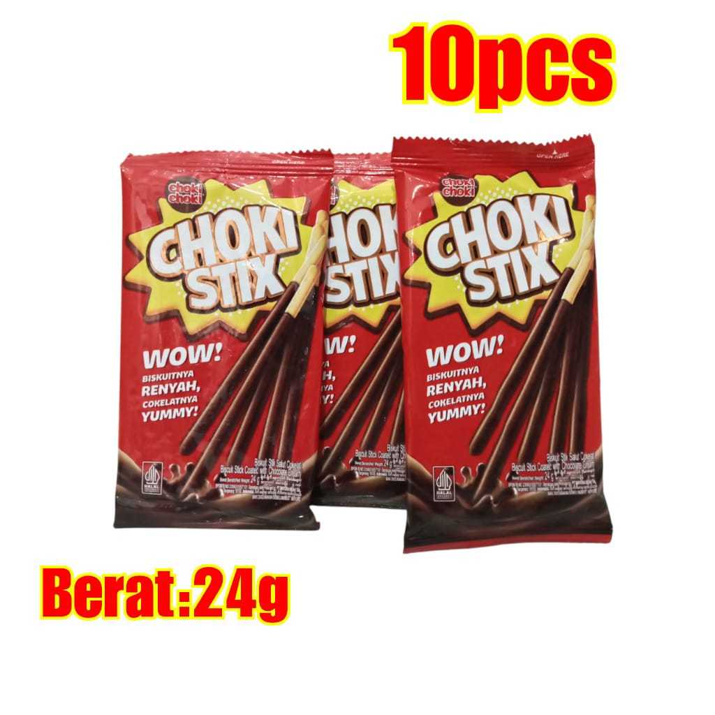 

Choki Choki - Choki Stik 24gr 10pcs - Cemilan / Makanan Ringan / Snack Cokelat