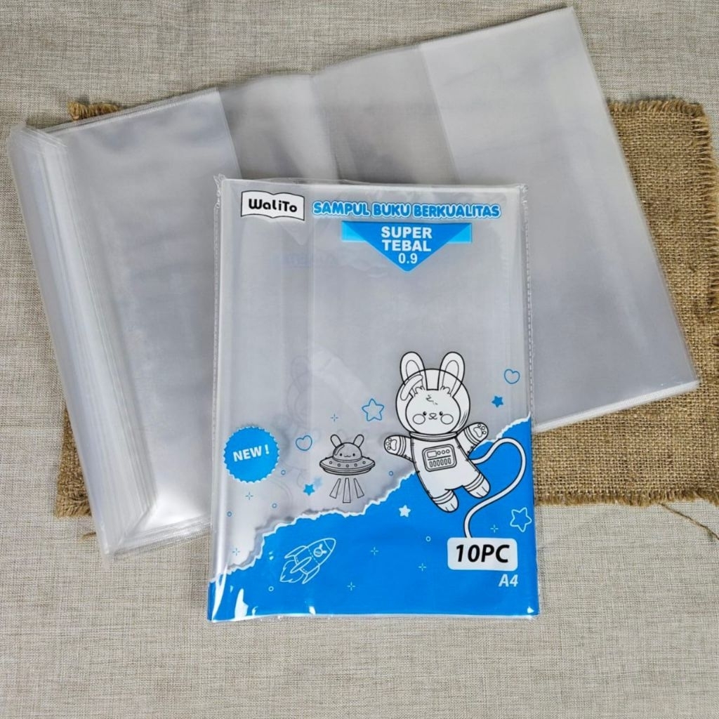 

sampul plastik buku tulis super tebal O,9( WALITO) ukuran A4 LKS isi 10 lembar