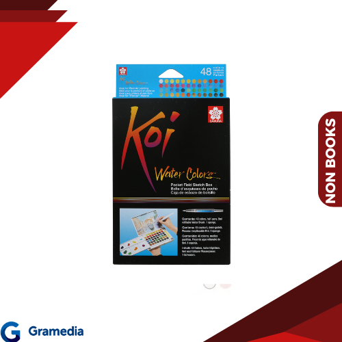 

Gramedia Medan - Artemedia Sakura Koi Watercolor travel set 48 Pocket Field Sketch Box