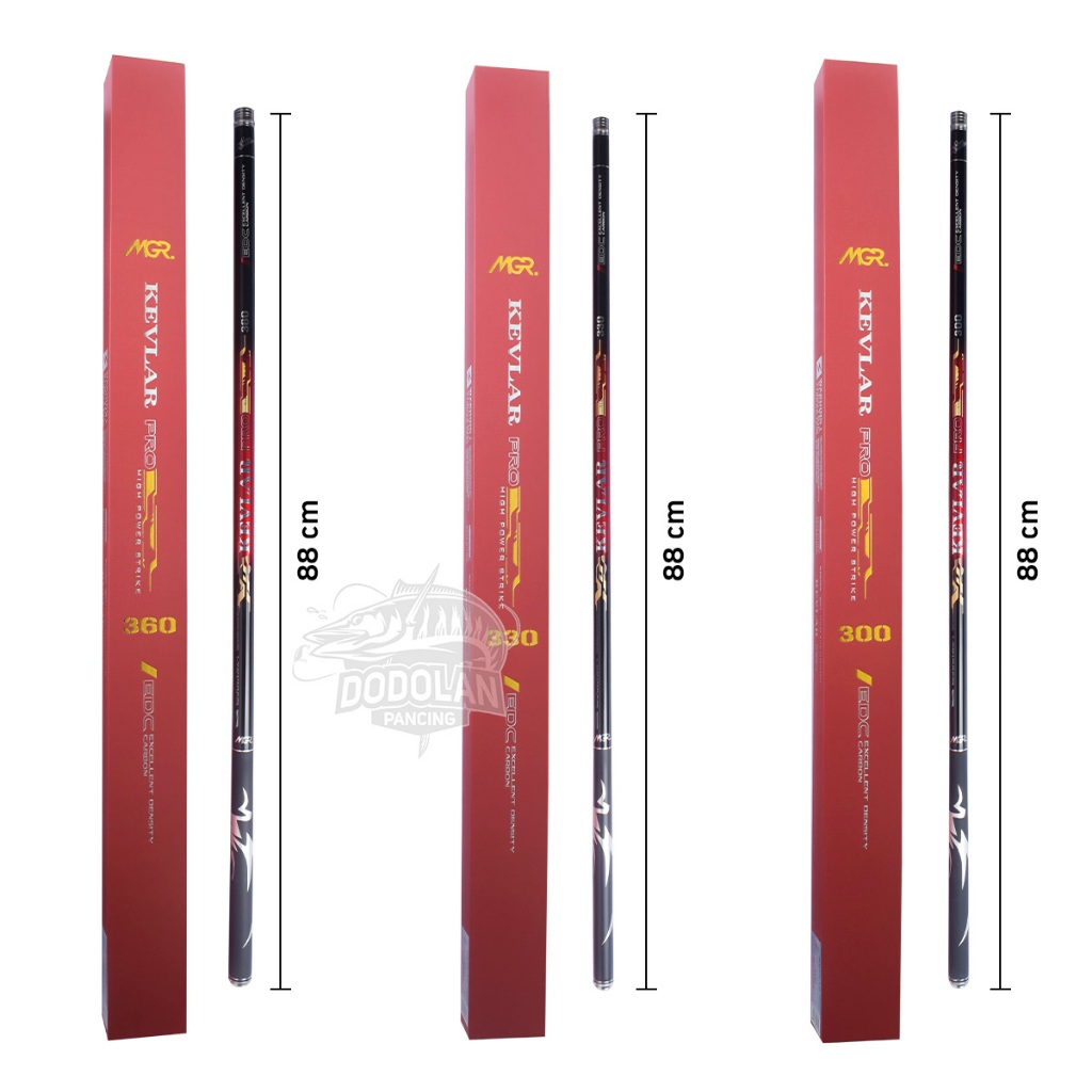 Joran Tegek Maguro Kevlar PRO | 210 s/d 360 | Ruas Panjang | Carbon Dodolan Pancing