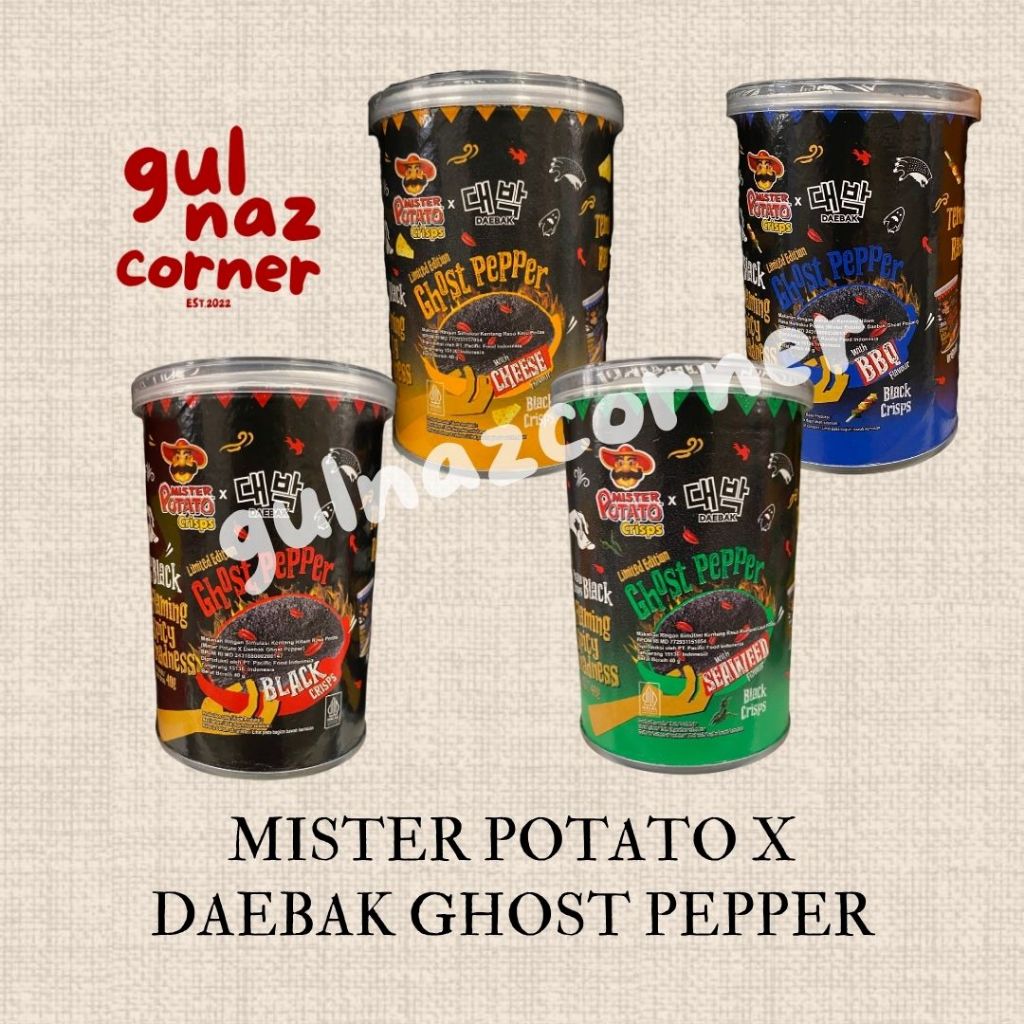 

[FREE BUBBLE WRAP] MISTER POTATO CRISPS GHOST PEPPER 40 GR | BBQ CHEESE BLACK SEAWEED