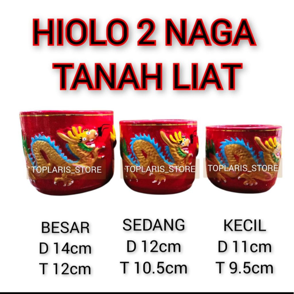 Hiolo Tempat Dupa Naga Tanah Liat TPO