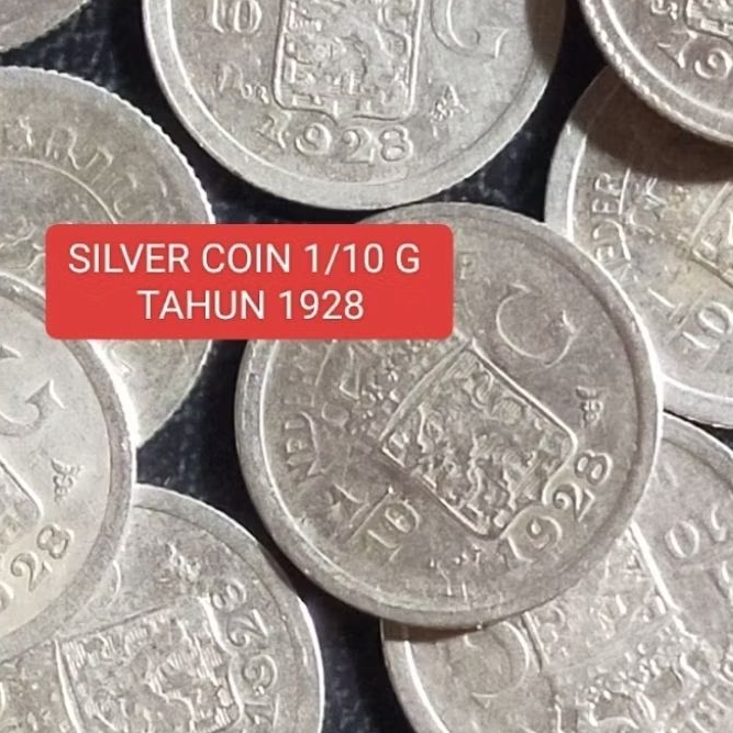 #1.SCK. KOIN KUNO || KOIN PERAK || SILVER COIN 1/10 G TAHUN 1928