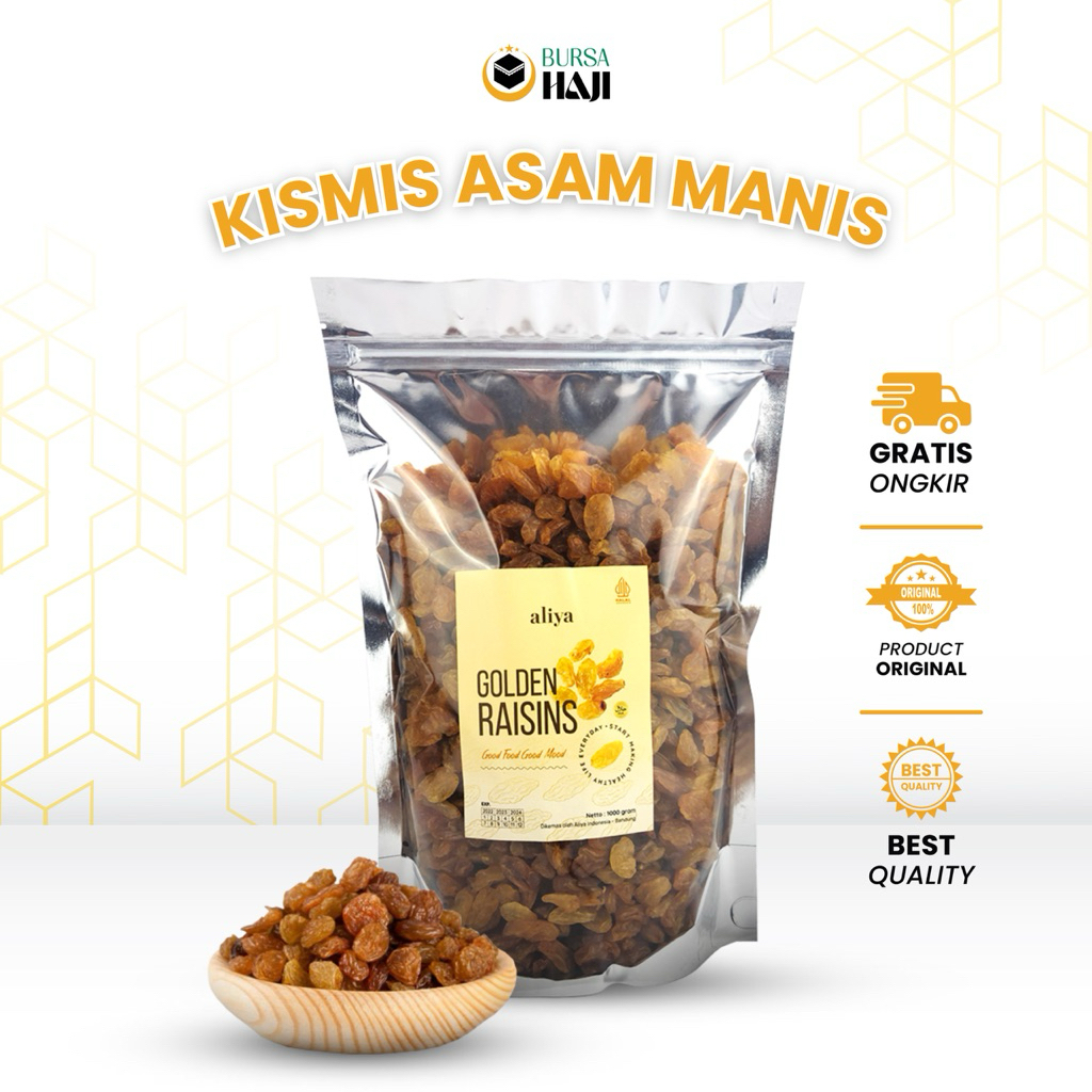 

Kismis Golden Raisin 1kg Asam Manis / Oleh Oleh Haji dan Umroh