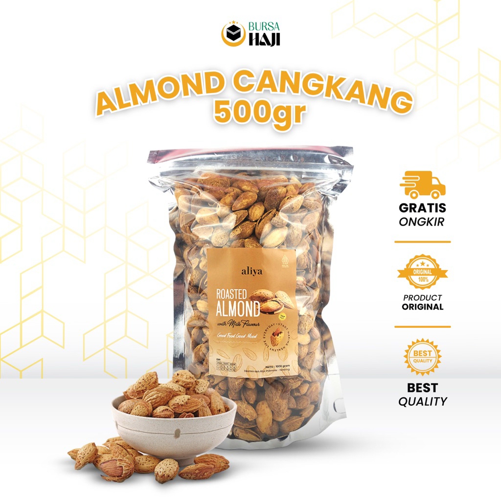 

Almond Cangkang 500gr Panggang Rasa Susu / Roasted Almond Milk / Almond Cemilan Sehat