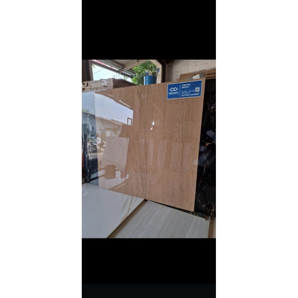 Granit lantai motif kayu glossy 60x60 by Infiniti