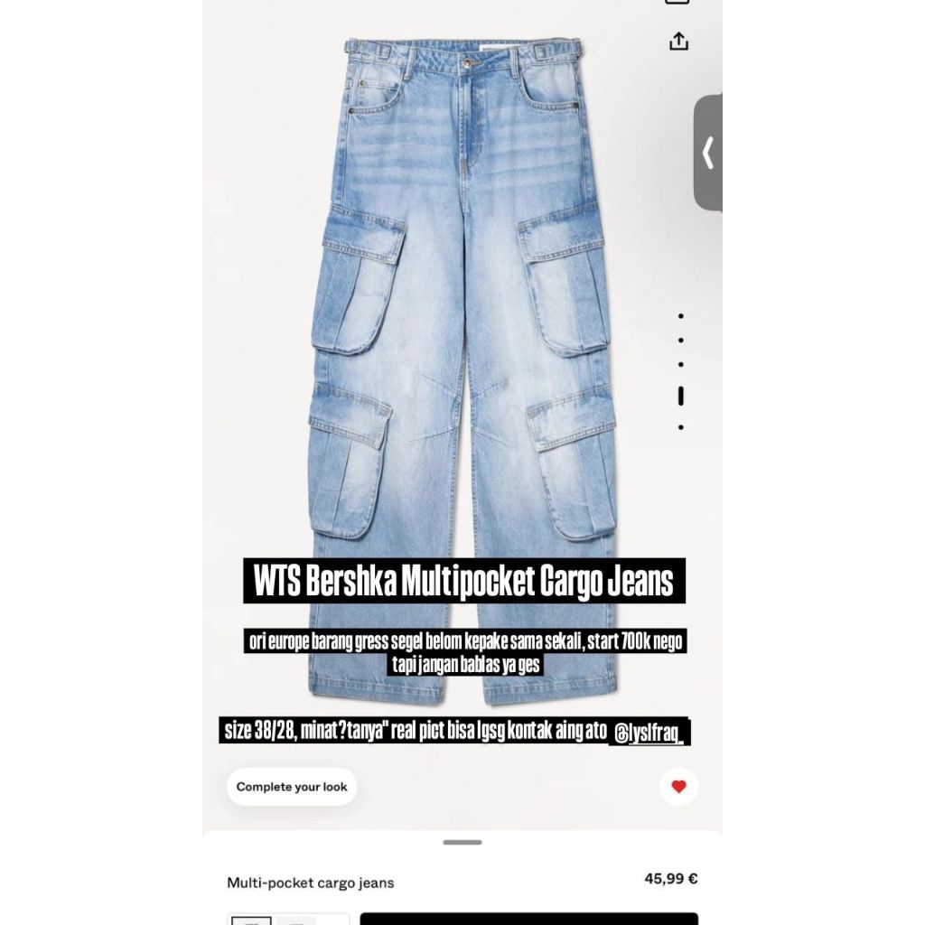 CARGO JEANS BERSHKA NEW