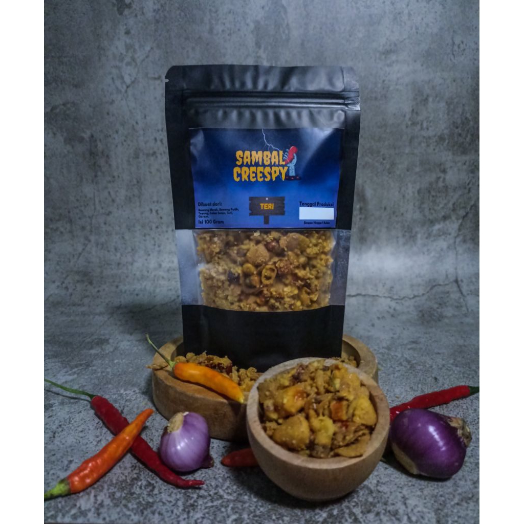 

Sambal Creespy/Kering/Krispi Rasa Teri - Bawang Cabai Pedas Goreng Kering Teri Medan 100Gram