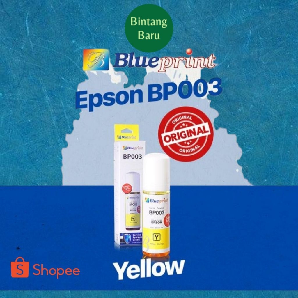 Tinta Epson 003 BLUE PRINT original BP003 blue print untuk epsonProduk ini adalah tinta For printer 