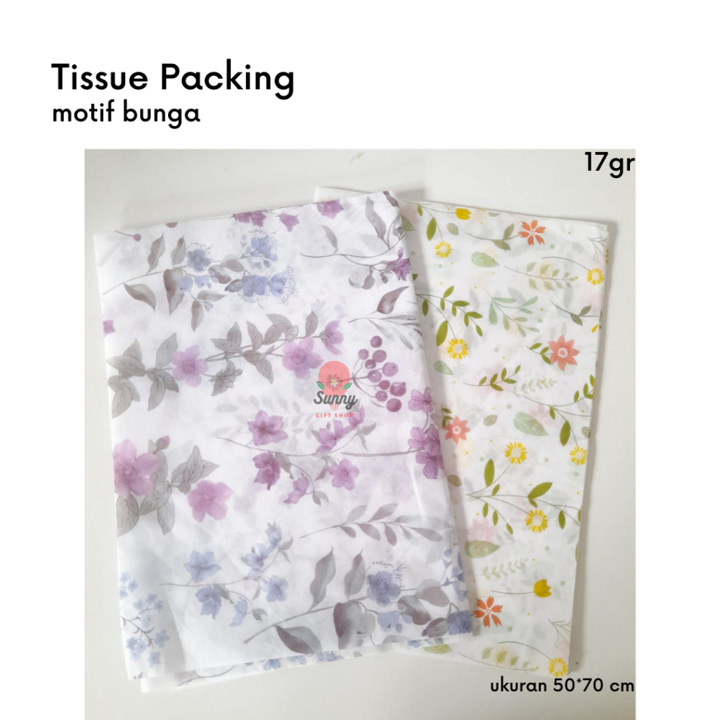

Tissue Packing Motif Bunga 17gr / Kertas tisu/kertas baju/kertas packing/kertas sepatu/kertas kado/kertas bungkus / Kertas tissue paper/kertas sydney / kertas tisu / ERTAS Packing Hampers/ Kertas Baju/ Kertas Sepatu/ Kertas Kado