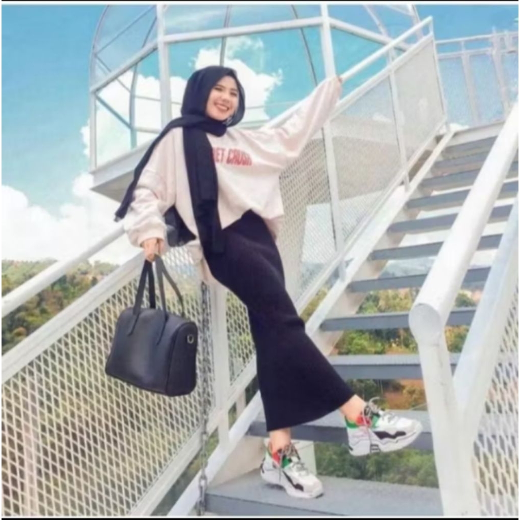 TERKINI ROK RAJUT SPAN HORNET TEBAL / ROK SPAN SEMI RAJUT PREMIUM / LONG KNIT SKIRT /MAXI SKIRT