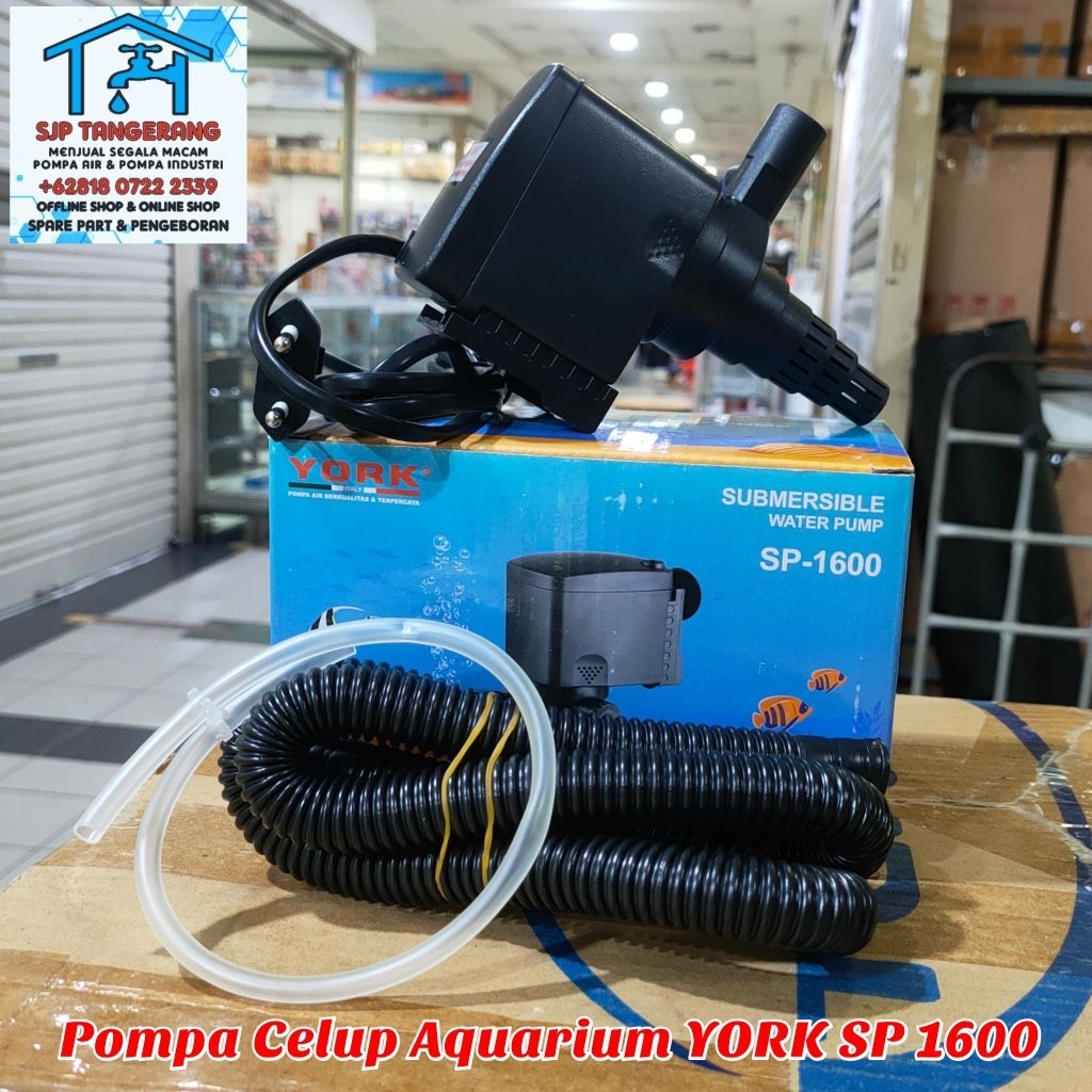 POMPA CELUP AQUARIUM 16 WATT YORK SP 1600 / POMPA CELUP AQUARIUM 1000 LpM YORK SP-1600 220v