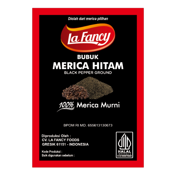 

La Fancy Foods Merica Hitam / Lada Hitam Bubuk 100% Murni 7g - Renteng