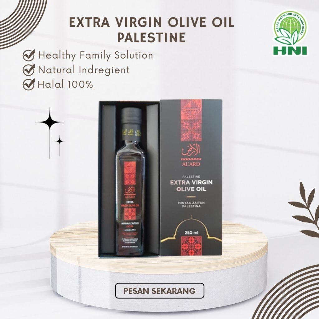 

AL ARD Extra Virgin Olive Oil PALESTINE HNI_Minyak Zaitun PALESTINA HNI_250ml_(ORIGINAL)) _