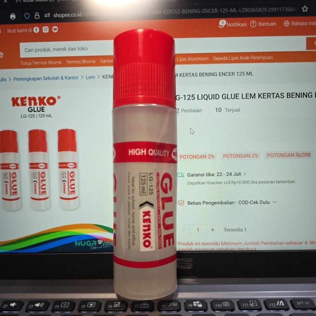 

KENKO LG 125 LIQUID GLUE LEM KERTAS BENING 125ML