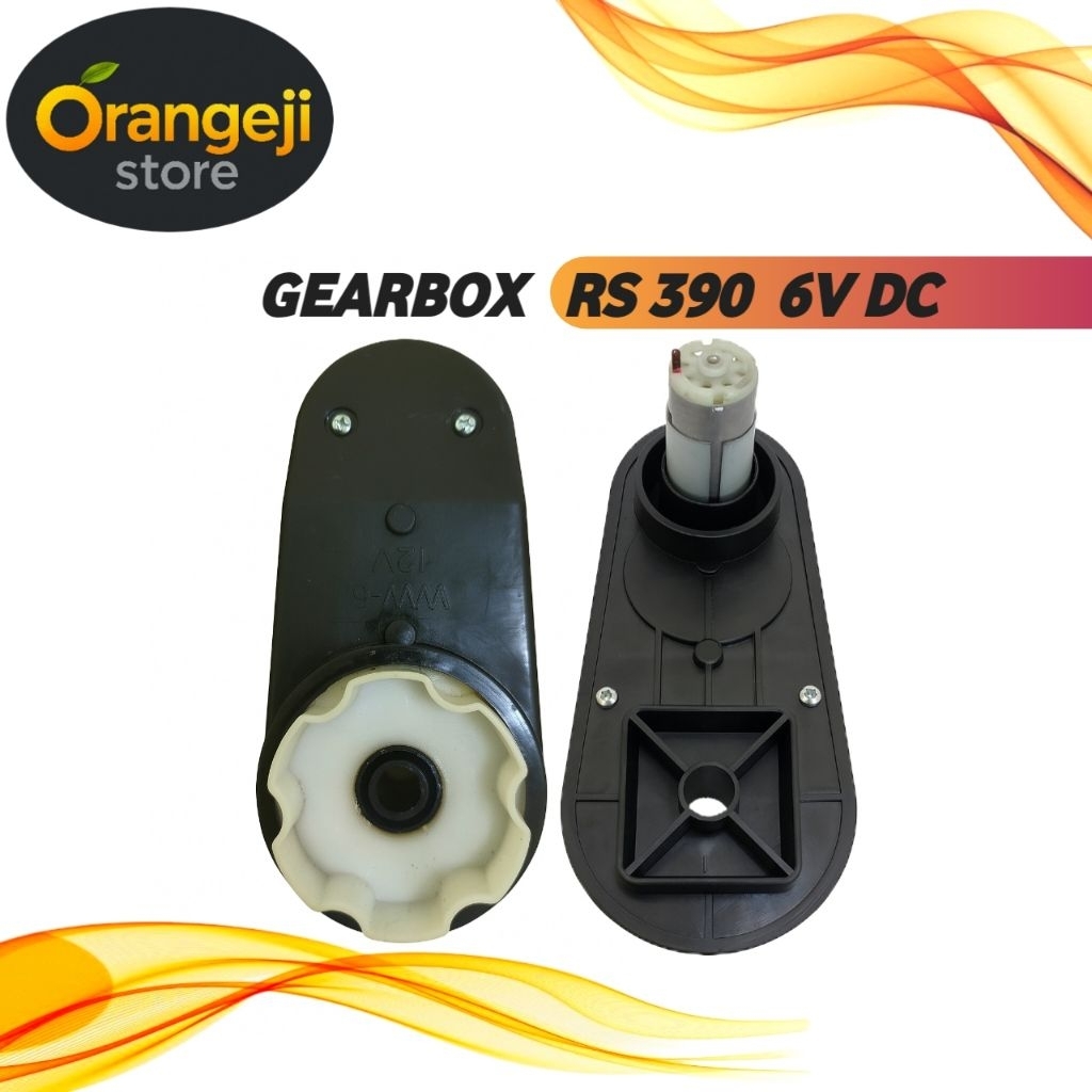 Gearbox dinamo rs390 6 v dc mobilan aki anak