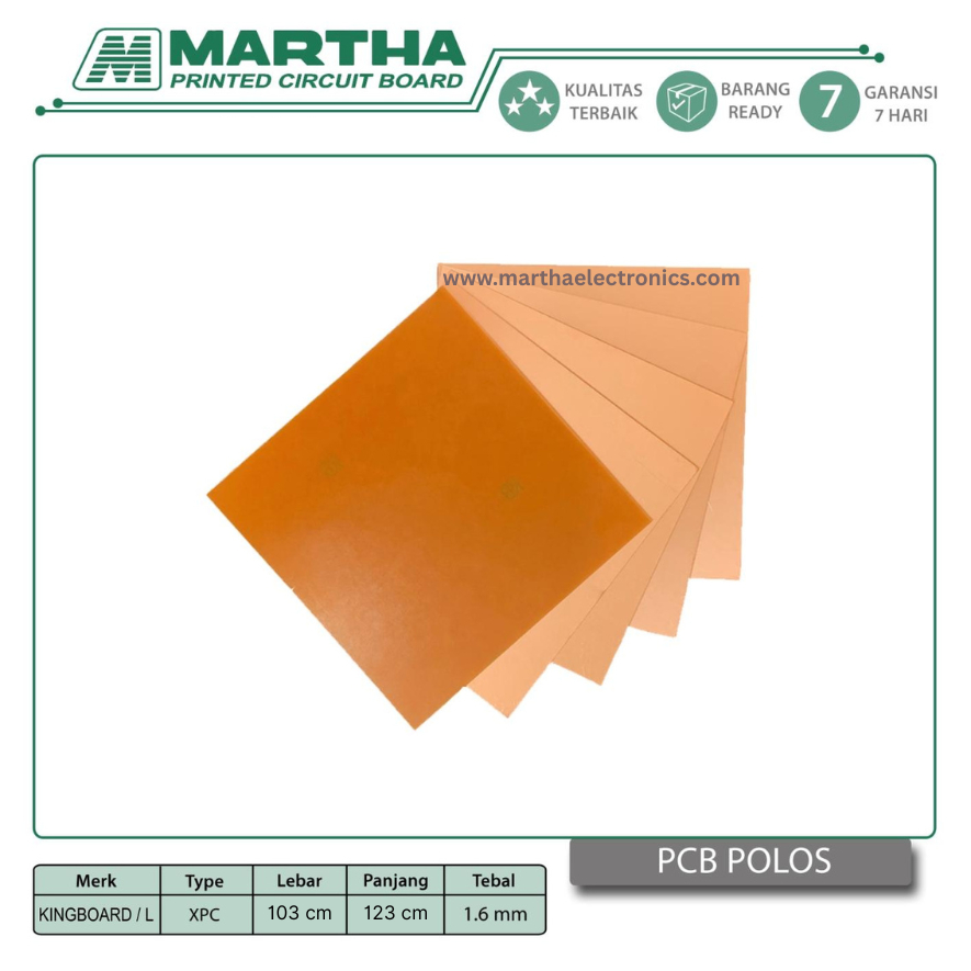 PCB Polos XPC Tebal 1.6mm Lembaran