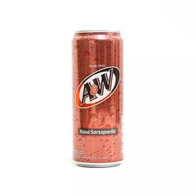 

A&W AW Minuman Soda Rasa Sarsaparila Kemasan Kaleng Can 250ml - Booze Story