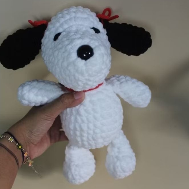 snoopy plushie | boneka rajut | boneka snoopy custom | handmade