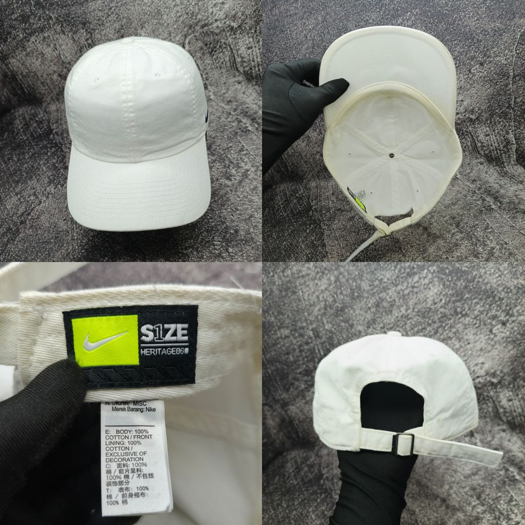 Topi NIKE HERITAGE86 WHITE - Original Second