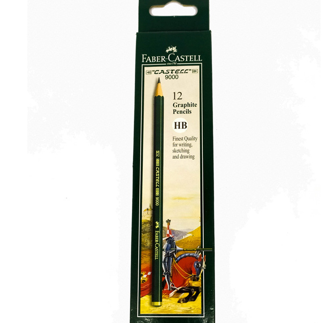 

Graphite pencil Castell 9000 Pensil Hitam HB Faber Castell per Pcs