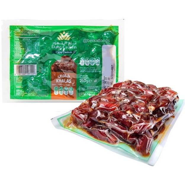 

Date Crown Khalas / Dates Khajoor UAE / Kurma Arab 250gr Thermo Packing 250 GR Kalas Emirates