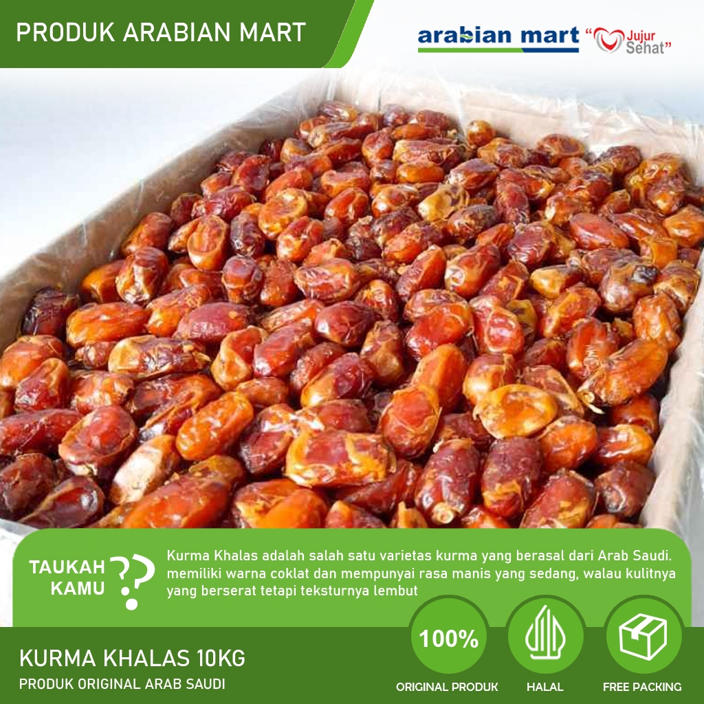 

Kurma KHALAS Premium 10 Kg Kholas Asli Dubai Untuk Buka Puasa - KURMA KHALAS 10 KG
