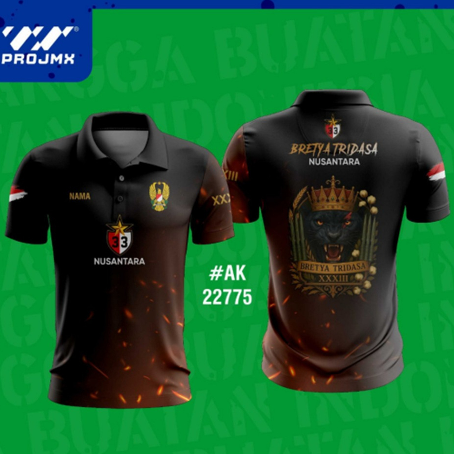 PROJMX - KAOS JERSEY MILITER BINTARA PK 33 BRETYA TRIDARSA (BISA CUSTOM)