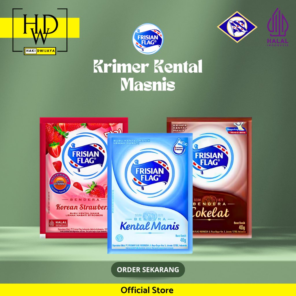 

Frisian Flag Bendera Kental Manis 40 gram x 6pcs Sachet Praktis & Ekonomis