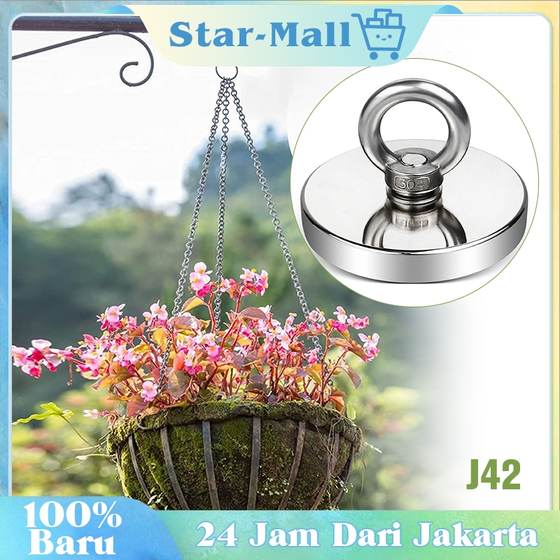 60kg Magnet Bulat Besar / Magnet Pancing / Neodymium Magnet