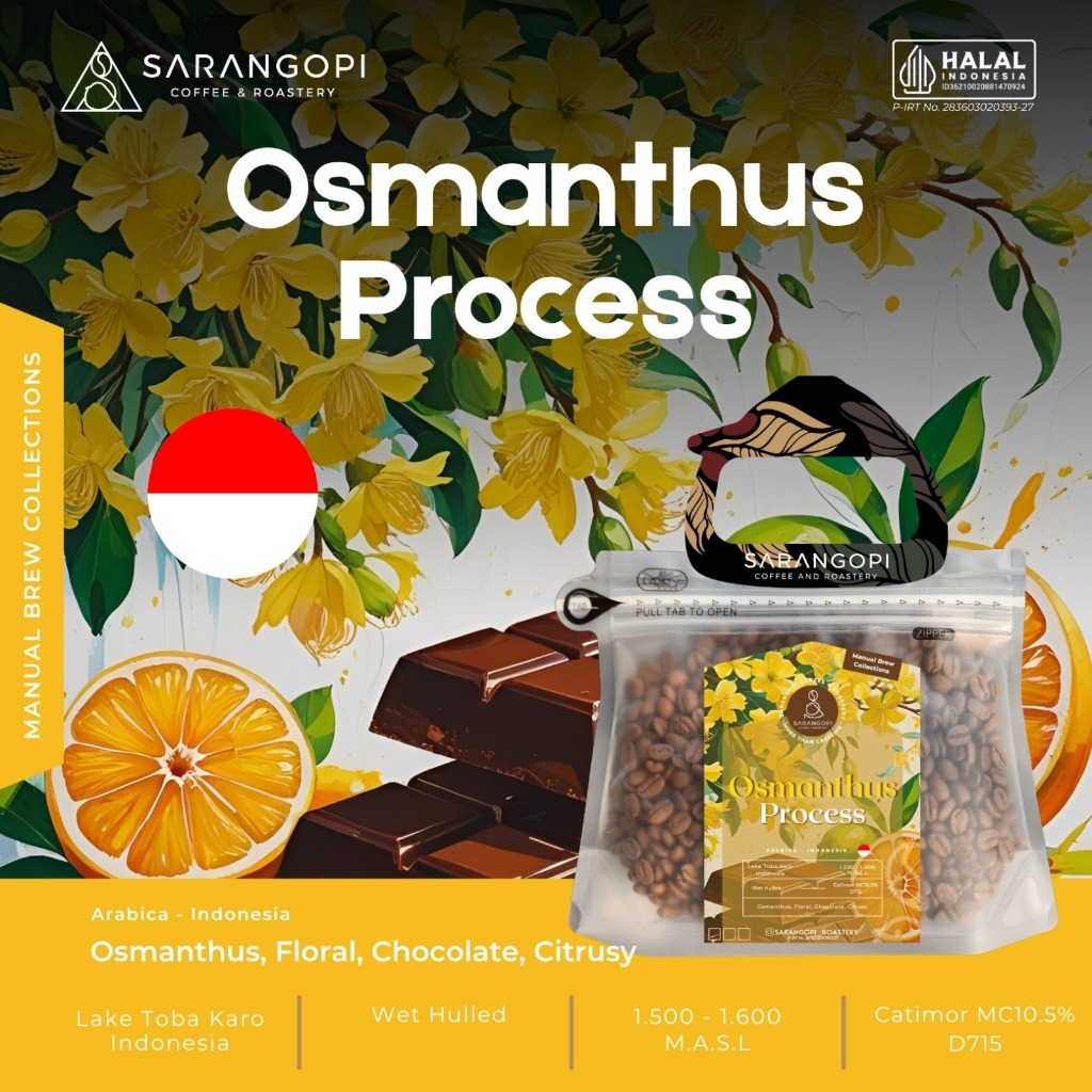 

Osmanthus Process - Coffee Filter Manual Brew V60 - Sarangopi Coffee Beans